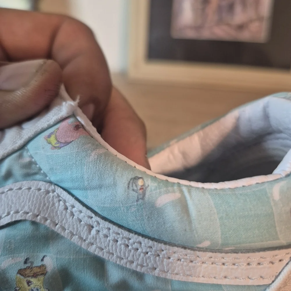 Vans Aqua and White Women's Sneakers